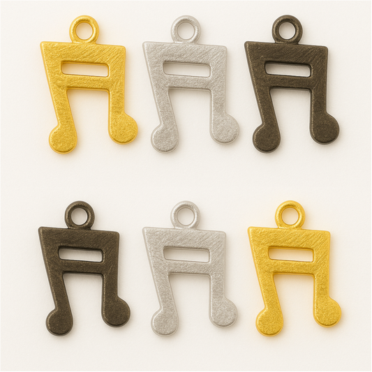 Musical Eighth Note Shaped Components | Findings for Jewelry Making