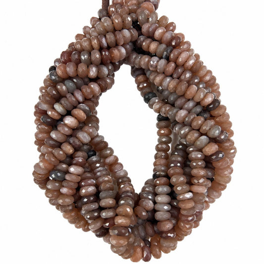 Faceted chocolate Moonstone