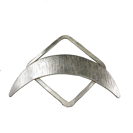45mm x 45 mm Open Diamond with 13mm x 58 mm Blank Crescent Middle Gold Brushed Finish Copper Components Sold in Packs 4 (490-GD)