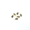 Smoky Quartz Bezels | BULK LOT - Pack of Six (6) Gold Vermeil Pointed Cut Stone Faceted Oval Shaped Natural Pendants - Measures 4mm x 6mm