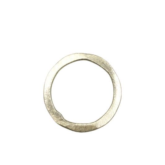 21mm Gold Brushed Finish Open Hammered Circle/Ring/Hoop Shaped Plated Copper Components - Sold in Packs of 10 Pieces - (484-GD)