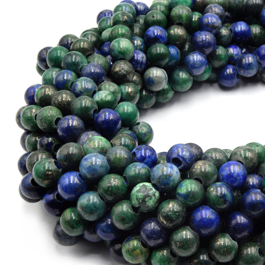 Large Hole Azurite Malachite Beads with 2mm Holes
