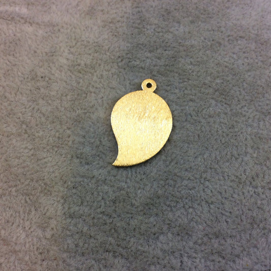 Medium Sized Gold Plated Copper Cute Curved Leaf Shaped Shaped Components - Measuring 16mm x 23mm - Sold in Packs of 10 (288-GD)