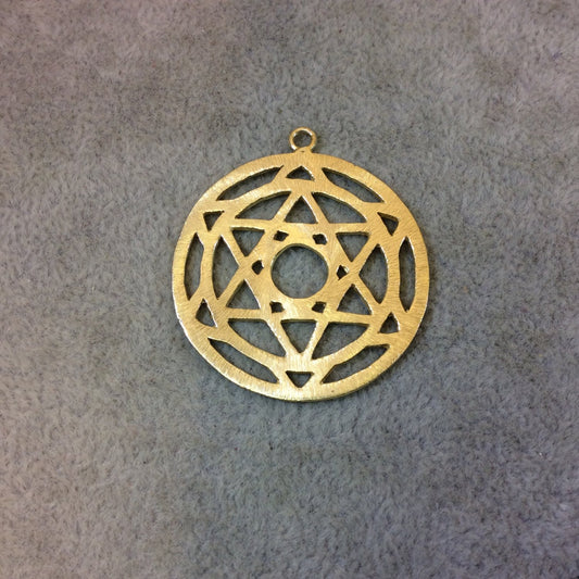 Medium Sized Gold Plated Copper Geometric Star/Flower Shaped Components - Measuring 36mm x 36mm - Sold in Packs of 4 (347-GD)