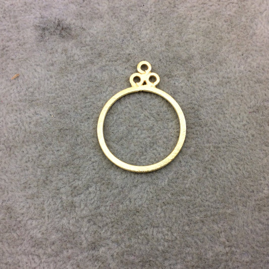 Large Sized Gold Plated Copper Circular Rings/Bubbles Open Cutout Hoop Pendant Components Measuring 26mm x 36mm Sold in Packs of 10 (259-GD)