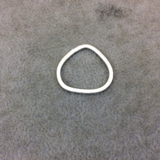 Medium Sized Silver Plated Copper Open Teardrop Shaped Connector/Link Components - Measuring 22mm x 22mm - Sold in Packs of 10 (219-SV)