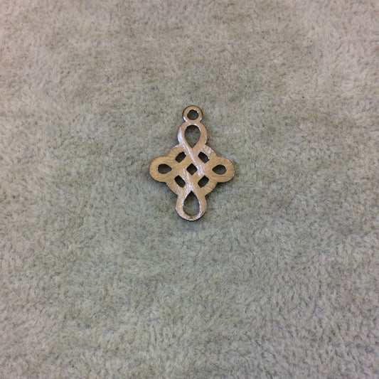 X-Small Sized Gunmetal Plated Copper Open Knotted Celtic Cross Shape Components - Measuring 15mm x 19mm - Sold in Packs of 10 (204-GM)