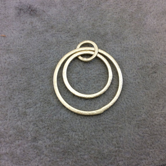 Large Gold Plated Copper Open Triple Circular Hoop Shaped Pendant Components - Measuring 12mm, 25mm, 35mm - Sold in Packs of 10 (277-GD)
