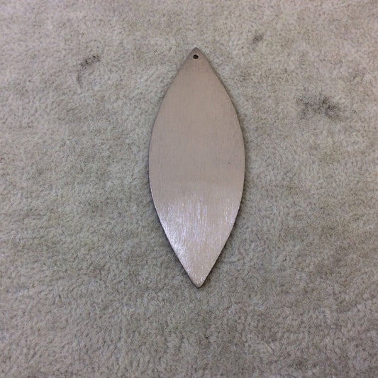 25mm x 67mm Gunmetal Brushed Finish Blank Marquise Shaped Plated Copper Components - Sold in Pre-Counted Bulk Packs of 10 Pieces - (085-GM)