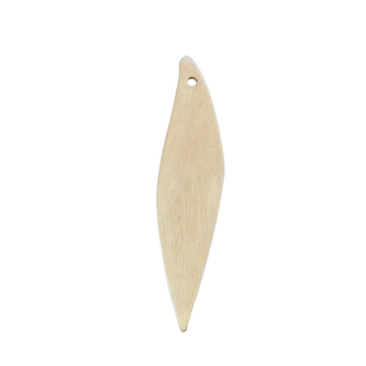 11mm x 49mm Gold Brushed Finish Blank Wavy Leaf Shaped Plated Copper Components - Sold in Pre-Counted Bulk Packs of 10 Pieces - (094-GD)