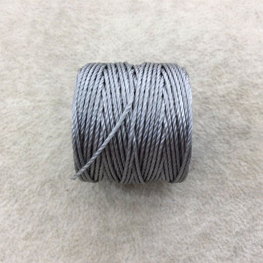 FULL SPOOL - Beadsmith S-Lon 400 Gray/Grey Nylon Macrame/Jewelry Cord - Measuring 0.9mm Thick - 35 Yards (105 Feet) - (SL400-GY)