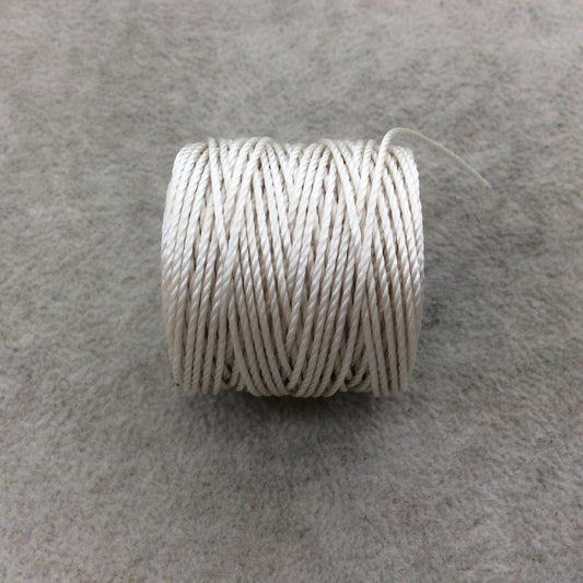 FULL SPOOL - Beadsmith S-Lon 400 Cream Nylon Macrame/Jewelry Cord - Measuring 0.9mm Thick - 35 Yards (105 Feet) - (SL400-CR)