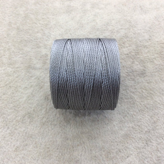 FULL SPOOL - Beadsmith S-Lon 210 Gray/Grey Nylon Macrame/Jewelry Cord - Measuring 0.5mm Thick - 77 Yards (231 Feet) - (SL210-GY)