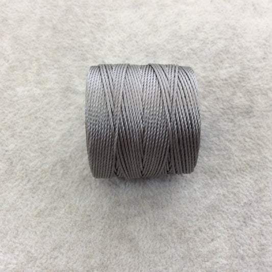 FULL SPOOL - Beadsmith S-Lon 210 Gunmetal Gray Nylon Macrame/Jewelry Cord - Measuring 0.5mm Thick - 77 Yards (231 Feet) - (SL210-GU)