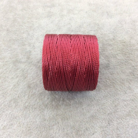 FULL SPOOL - Beadsmith S-Lon 210 Dark Red Nylon Macrame/Jewelry Cord - Measuring 0.5mm Thick - 77 Yards (231 Feet) - (SL210-DRD)