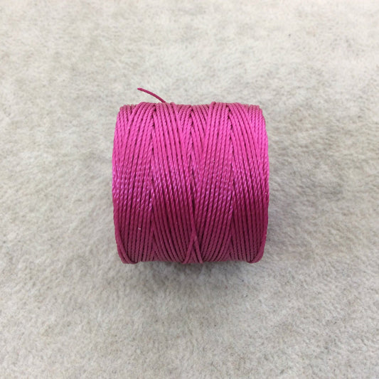 FULL SPOOL - Beadsmith S-Lon 210 Magenta Nylon Macrame/Jewelry Cord - Measuring 0.5mm Thick - 77 Yards (231 Feet) - (SL210-MG)