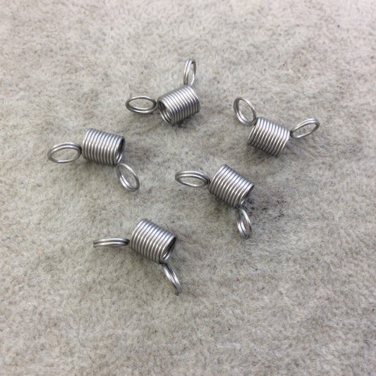 Set of Five (5) Beadsmith Brand 6mm x 7mm Spring Mini Bead Stoppers - Prevent Your Projects Falling Apart - Jewelry-Making Tool - (BSMINI5)