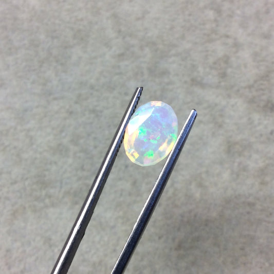2.1 Carat Faceted Genuine Ethiopian Opal Oval Cut Stone "F-I" - Measuring 8.5mm x 11mm with 4.5mm Pavillion (Base) and 1mm Crown (Top)