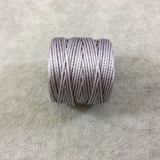 FULL SPOOL - Beadsmith S-Lon 400 Silver Gray Nylon Macrame/Jewelry Cord - Measuring 0.9mm Thick - 35 Yards (105 Feet) - (SL400-SLV)
