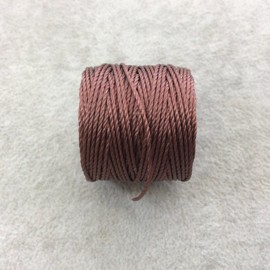 FULL SPOOL - Beadsmith S-Lon 400 Regular Brown Nylon Macrame/Jewelry Cord - Measuring 0.9mm Thick - 35 Yards (105 Feet) - (SL400-BR)