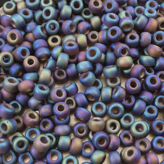 Size 6/0 Matte AB Finish Trans. Brown Genuine Miyuki Glass Seed Beads - Sold by 20 Gram Tubes (Approx. 200 Beads per Tube) - (6-9135FR)