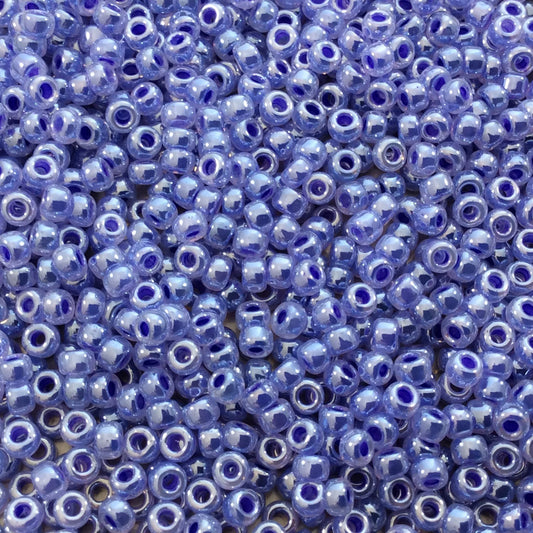 Size 8/0 Glossy Finish Ceylon Lilac Genuine Miyuki Glass Seed Beads - Sold by 22 Gram Tubes (Approx. 900 Beads per Tube) - (8-9538)