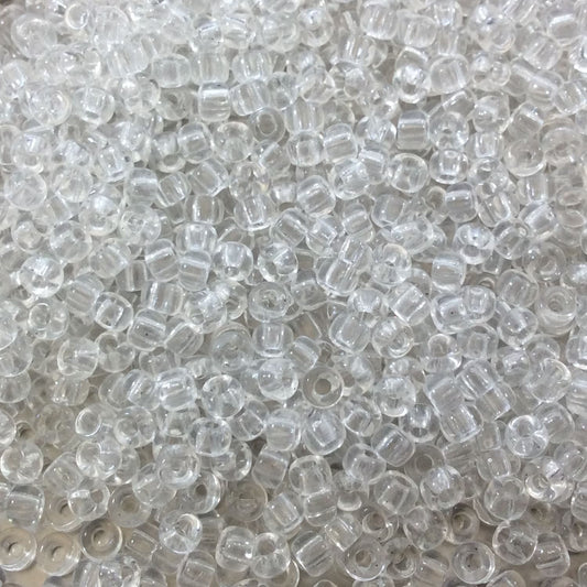 Size 8/0 Glossy Finish Trans. Crystal Clear Genuine Miyuki Glass Seed Beads - Sold by 22 Gram Tubes (Approx. 900 Beads per Tube) - (8-9131)