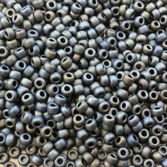 Size 8/0 Matte Finish Metallic Gray Genuine Miyuki Glass Seed Beads - Sold by 22 Gram Tubes (Approx. 900 Beads per Tube) - (8-92002)