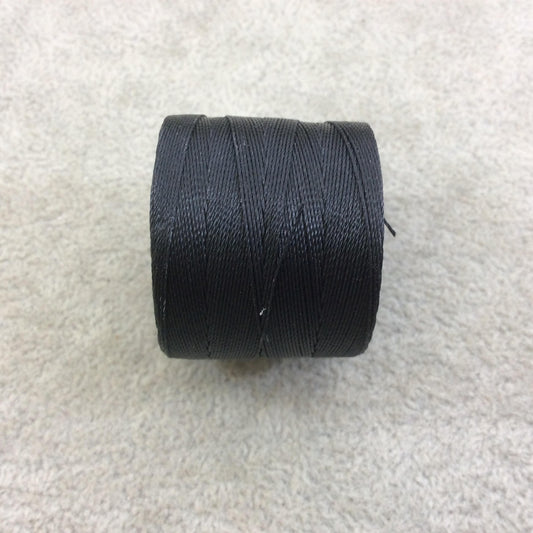 FULL SPOOL - Beadsmith S-Lon 70 Jet Black Nylon Macrame/Jewelry Micro Cord - Measuring 0.12mm Thick - 287 Yards (861 Feet) - (SL70-BLK)
