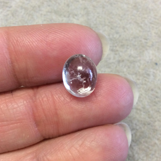 OOAK Natural AA Blue/Green Aquamarine Oval Shaped Domed Back Cabochon "AC21" - Approx. 10mm x 12mm, 6.5mm Dome Height - Quality Gemstone Cab