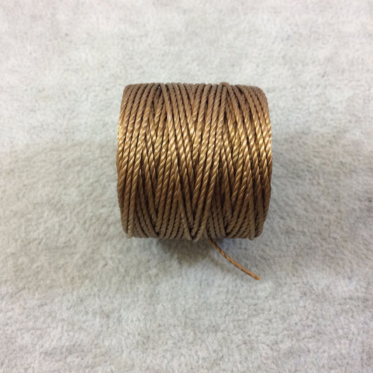 FULL SPOOL - Beadsmith S-Lon 400 Milk Chocolate Brown Nylon Macrame/Jewelry Cord - Measuring 0.9mm Thick - 35 Yards (105 Feet) - (SL400-CH)