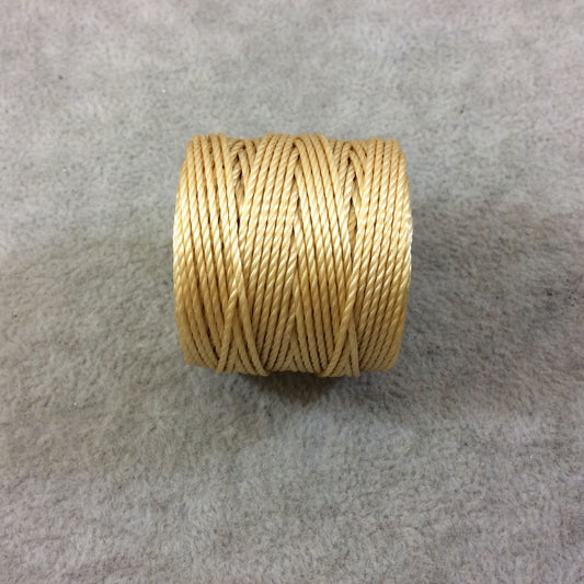 FULL SPOOL - Beadsmith S-Lon 400 Wheat Nylon Macrame/Jewelry Cord - Measuring 0.9mm Thick - 35 Yards (105 Feet) - (SL400-WHE)
