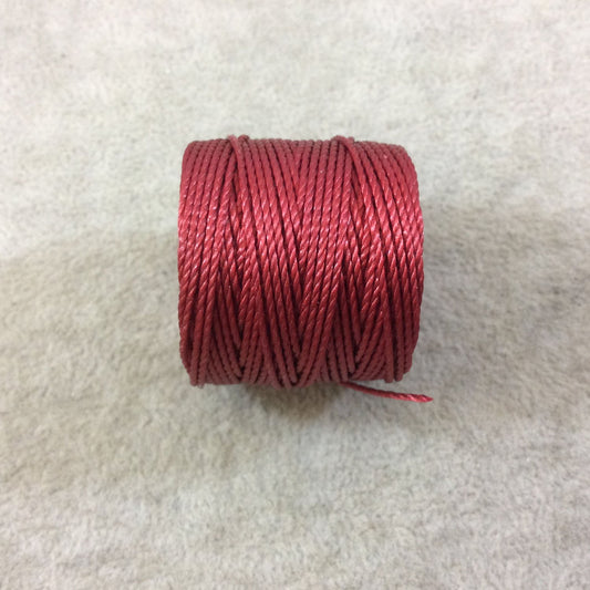 FULL SPOOL - Beadsmith S-Lon 400 Red Hot Nylon Macrame/Jewelry Cord - Measuring 0.9mm Thick - 35 Yards (105 Feet) - (SL400-RH)