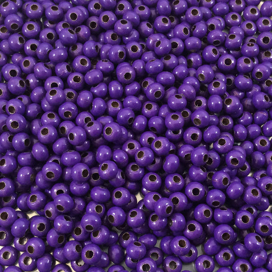 Size 8/0 Glossy Finish Purple Coated Brass Seed Beads with 1.1mm Holes - Sold by 5", 36 Gram Tubes (Approx. 900 Beads per Tube) - (MT8-PRP)
