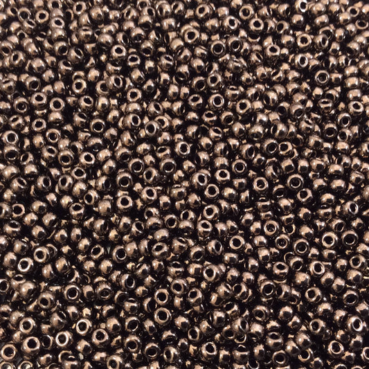Size 11/0 Glossy Finish Metallic Chocolate Brown Genuine Miyuki Glass Seed Beads - Sold by 23 Gram Tubes (~2500 Beads per Tube) - (11-9461)