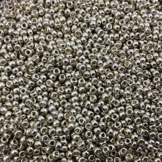 Size 11/0 Duracoat Galvanized Silver Genuine Miyuki Glass Seed Beads - Sold by 23 Gram Tubes (~2500 Beads per Tube) - (11-94201)