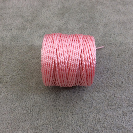 FULL SPOOL - Beadsmith S-Lon 400 Light Pink Nylon Macrame/Jewelry Cord - Measuring 0.9mm Thick - 35 Yards (105 Feet) - (SL400-LPI)