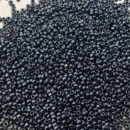 Size 15/0 Metallic Gunmetal Genuine Miyuki Glass Seed Beads - Sold by 8.2 Gram Tubes (~2050 Beads per Tube) - (15-9451)