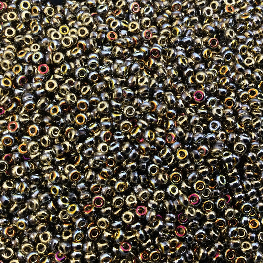Size 11/0 Glossy Black-Base California Sun Miyuki/Czech Unions Glass Seed Beads - Sold by 24 Gram Tubes (~2500 Beads/Tube) - (11-401-98551)