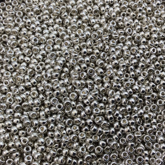 Size 11/0 Glossy Galvanized Silver Genuine Miyuki Glass Seed Beads - Sold by 23 Gram Tubes (Approx. 2500 Beads per Tube) - (11-91051)