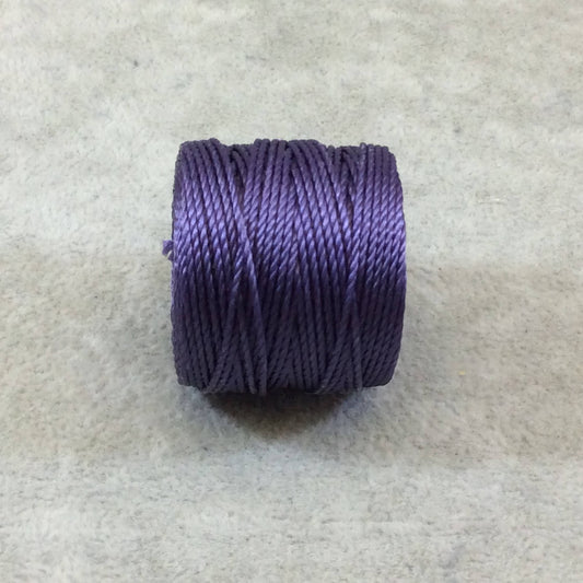 FULL SPOOL - Beadsmith S-Lon 400 Medium Purple Nylon Macrame/Jewelry Cord - Measuring 0.9mm Thick - 35 Yards (105 Feet) - (SL400-MDP)