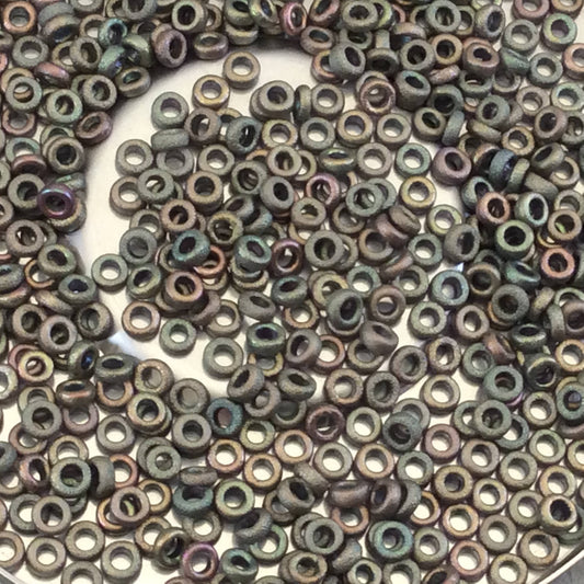 1mm x 3mm Metallic Khaki Genuine Miyuki Glass Seed Spacer Beads - Sold by 8 Gram Tubes (Approx. 520 Beads per Tube) - (SPR3-2035)