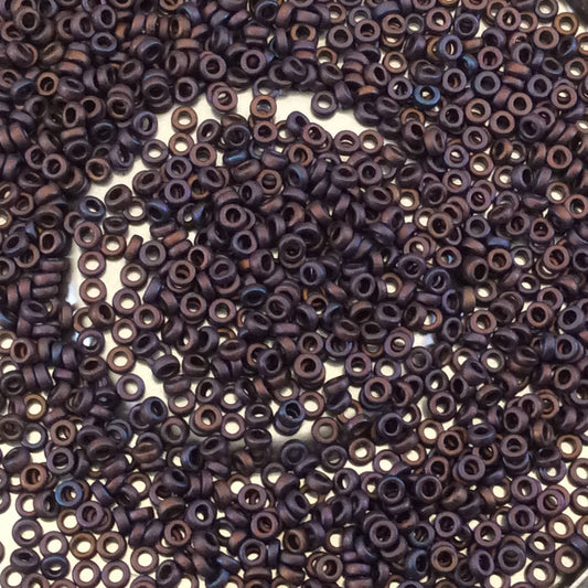 1mm x 2mm Metallic Copper Iris Genuine Miyuki Glass Seed Spacer Beads - Sold by 7 Gram Tubes (~ 770 Beads per Tube) - (SPR2-2005)