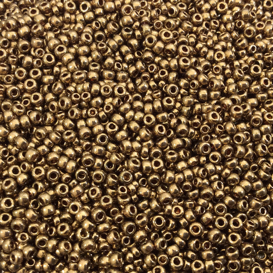 Size 11/0 Glossy Finish Metallic Light Bronze Genuine Miyuki Glass Seed Beads - Sold by 23 Gram Tubes (~2500 Beads per Tube) - (11-9457L)
