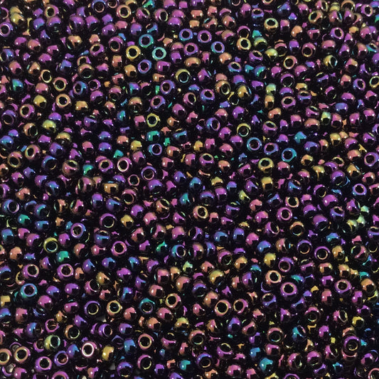 Size 11/0 Glossy Finish Metallic Purple Iris Genuine Miyuki Glass Seed Beads - Sold by 23 Gram Tubes (~2500 Beads per Tube) - (11-9454)