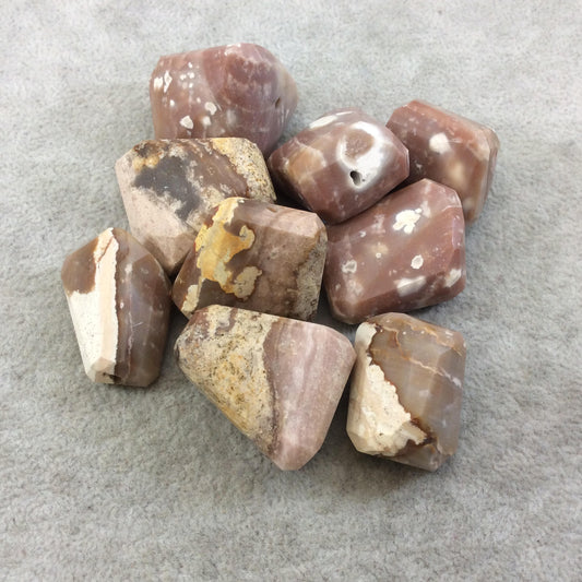 25-35mm Large Faceted Australian Opal Nugget Bead - Sold Individually, Randomly Chosen - High Quality Hand-Cut Indian Semi-Precious Gemstone