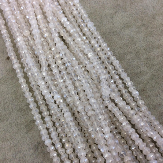 Holiday Special! 3-4mm x 3-4mm Faceted Mystic Crystal Dyed Natural Quartz Rondelle Beads - Sold per 13" Strand (Approx. 100 Beads)