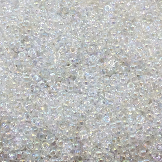 Size 11/0 Glossy Finish Crystal AB Miyuki Glass Seed Beads - Sold by 23 Gram Tubes (~ 2500 Beads / Tube) - (11-9250)