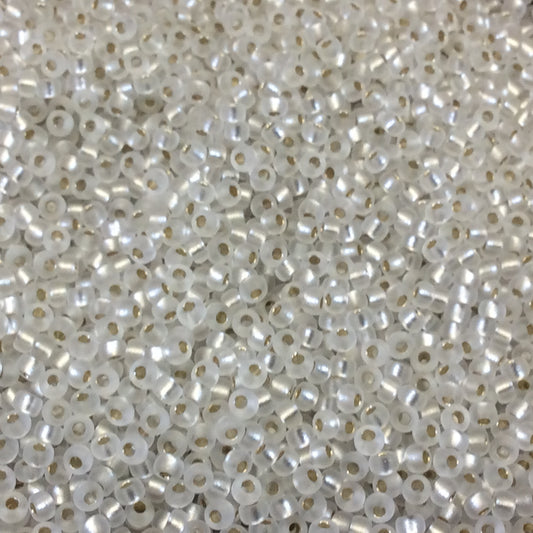 Size 11/0 Semi-Matte Finish Silver-Lined Crystal Color Miyuki Glass Seed Beads - Sold by 23 Gram Tubes (~ 2500 Beads / Tube) - (11-91901)
