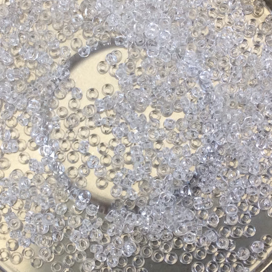 1mm x 3mm Glossy Clear Crystal Genuine Miyuki Glass Seed Spacer Beads - Sold by 8 Gram Tubes (Approx. 520 Beads per Tube) - (SPR3-131)